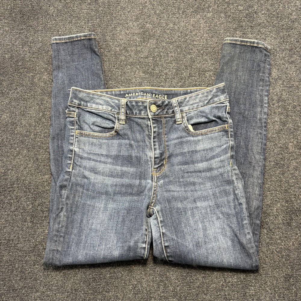 American Eagle Hi-Rise Jegging Jeans Womens 10 Medium Wash Blue Stretch Denim